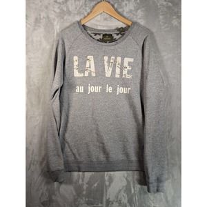 Scotch Soda Sweatshirt Mens Large Gray La Vie Graphic Crewneck Casual Normcore